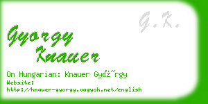 gyorgy knauer business card